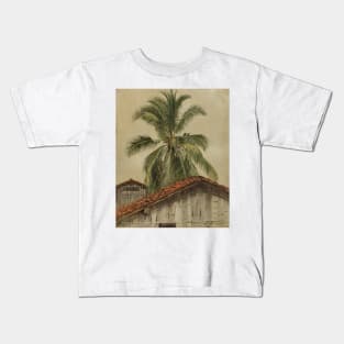 Palm Trees and Housetops, Ecuador by Frederic Edwin Church Kids T-Shirt